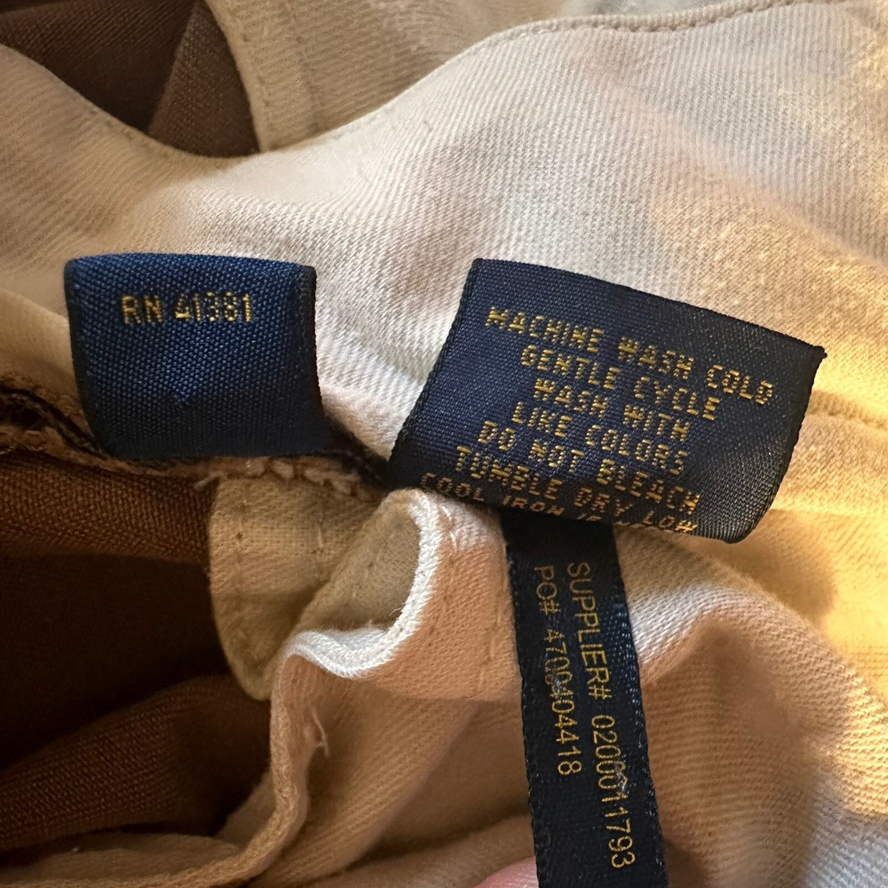 Polo Ralph Lauren Pants Men's‎ 38x34 Tan Classic Fit Pants Khaki Bedford Chino - Picture 8 of 15